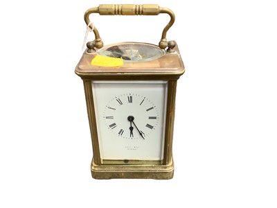 Lot 2490 - Brass carriage clock