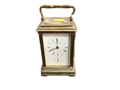 Lot 2491 - Brass carriage clock