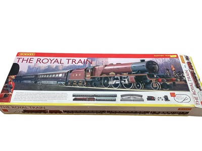 Lot 1888 - Railway Hornby The Royal Train set R1057 plus track pack system R8017 both boxed.