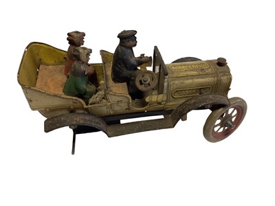 Lot 1836 - Tin Plate Racing Car & Vintage Car (Missing Wheel) (2)