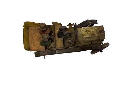 Lot 1836 - Tin Plate Racing Car & Vintage Car (Missing Wheel) (2)