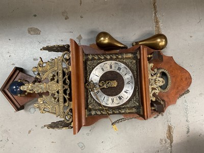 Lot 422 - Reproduction Dutch wall clock