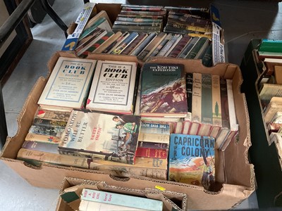 Lot 533 - Three boxes of book club crime and romance books (3 boxes).