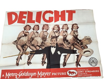 Lot 1431 - Original 1939 film poster for Clark Gable film Idiots Delight (top missing).