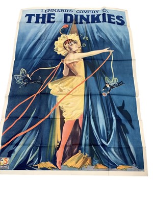 Lot 1430 - Impressive large original music hall poster for the Dinkies c.1920