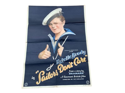 Lot 1432 - Original 1940 film poster for Sailors Don't Care