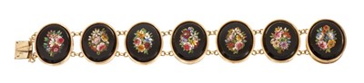 Lot 517 - 19th century micro mosaic bracelet