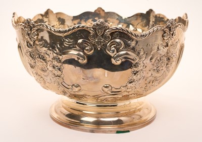 Lot 399 - Large Victorian silver bowl