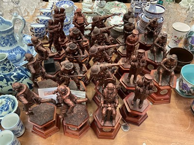 Lot 456 - Large group of Danbury Mint bronzed resin military figures.