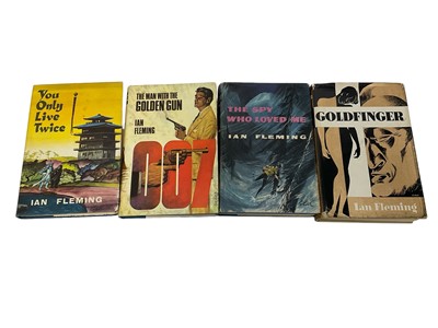 Lot 1720 - Selection of 1950s/1960's , hardback books with dustjackets including Ian Fleming Gold Finger 1959, The Spy Who Loved Me 1962, You Only Live Twice 1964, The Man With The Golden Gun 1965, Nevil Shut...