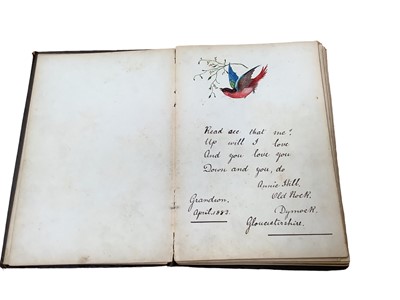 Lot 1425 - 19th century album of verse and drawings.