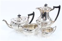 Lot 292 - George V four piece tea set - comprising...