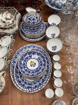 Lot 477 - Bodley blue and white tea and breakfast service.