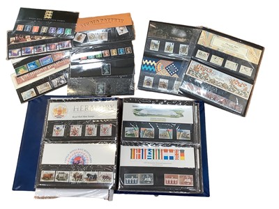 Lot 1420 - Stamps -  GB selection of predominately Presentation Packs including early issues, Shakespeare, Geographical, Botanical and later issues. In two boxes.