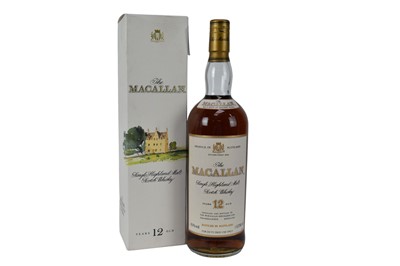 Lot 22 - One bottle, The Macallan Single Highland Malt Scotch Whisky, 12 years old, 43%, 1 litre, in orignal card box