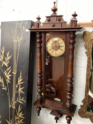 Lot 599 - Late 19th century Vienna regulator style wall clock in walnut case