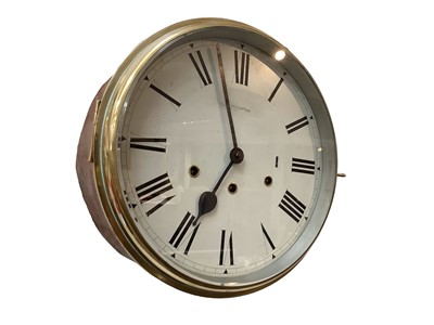 Lot 2488 - Vintage wall clock with 8 day chiming movement, the painted dial signed J S Pinner, Harwich