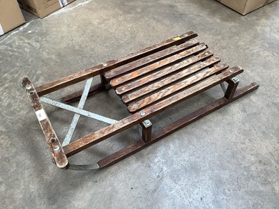 Lot 598 - Vintage kids wooden sledge