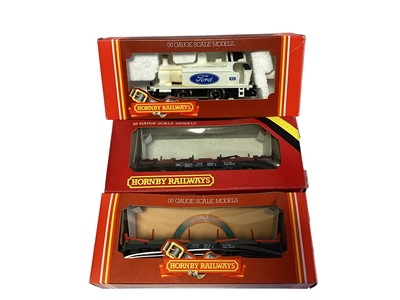 Lot 1843 - Hornby OO Gauge Mainline Station No.R199 (x2), Grand Suspension Bridge No.R179, Ford Tank Engine & Branded Rolling Stock, all boxed (1 box)