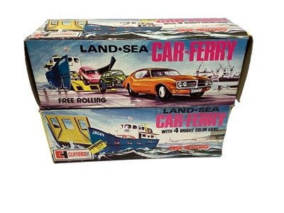 Lot 1844 - Clifford Toys Land-Sea Car-Ferry with 4 Bright Colour Cars, boxed (4)