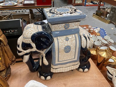 Lot 530 - Ceramic garden seat in the form of an elephant