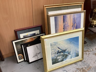 Lot 558 - Large collection of aviation prints including some signed limited edition (qty)