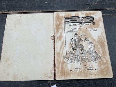 Lot 1745 - Elphinstone Thorpe- Nursery Rhymes For Fighting Times Published by Everett & Co Ltd.