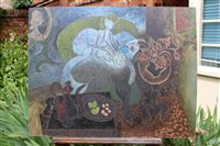 Lot 1027 - *Glyn Morgan (1926 - 2015), oil on board -...