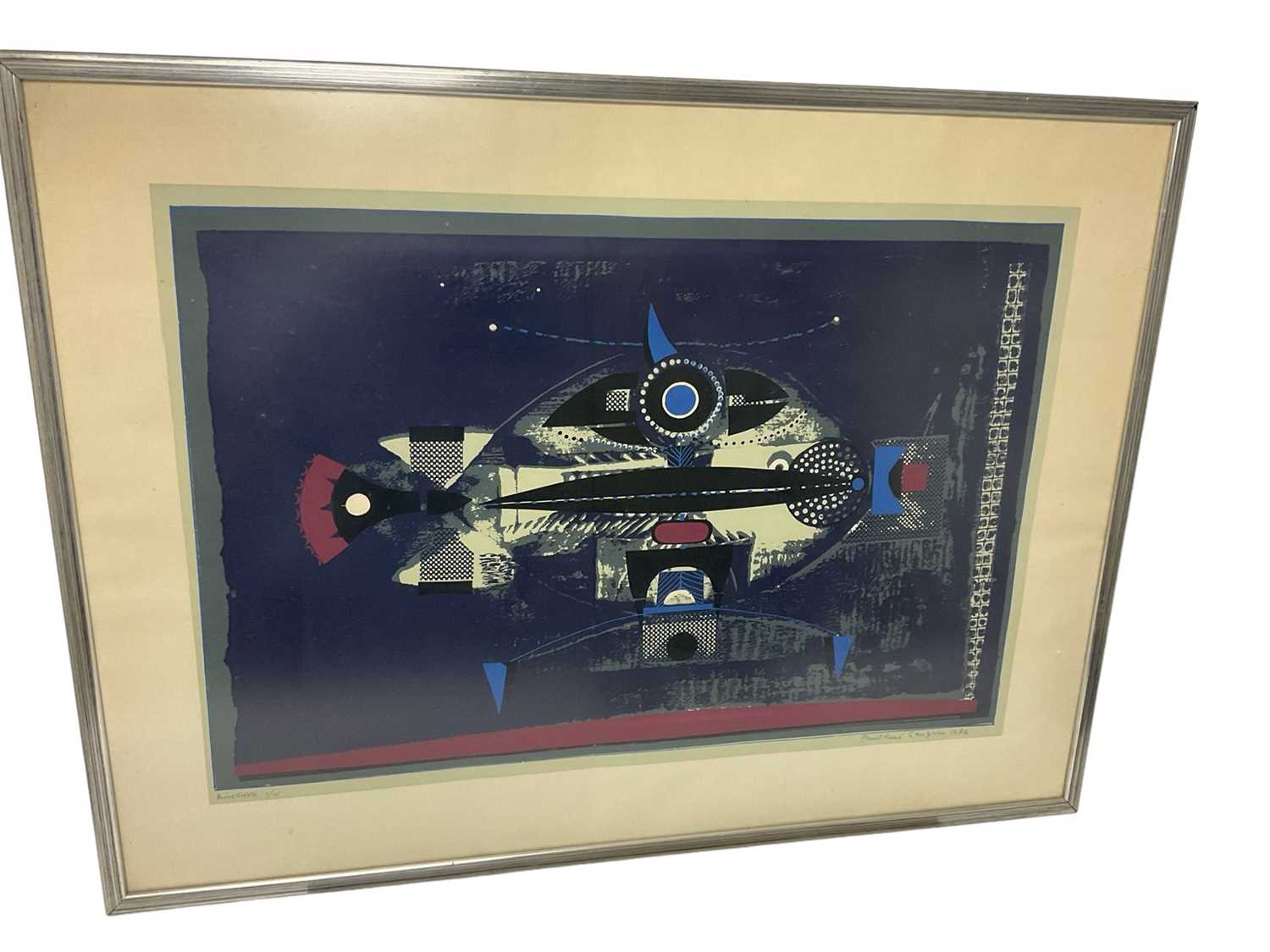 Lot 150 - Paul Rene Gaugain lithographic print, abstract