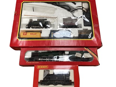 Lot 1896 - Railway Hornby boxed selection OO gauge GWR loco Albert Hall R759, Loco 68450 R2324, GWR Freight set R783 plus six carriages and various accessories some unboxed.