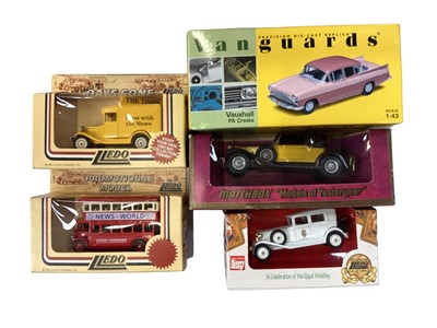 Lot 1913 - Matchbox Models of Yesteryear selection of First Series 12 different models, all boxed, plus later issues and some dolls.