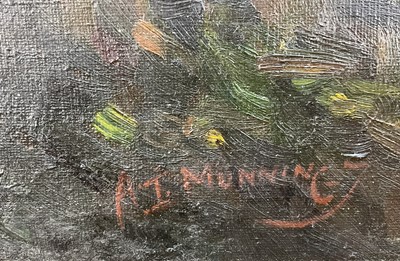 Lot 1338 - Attributed to Geoffrey Mortimer after Sir Alfred Munnings, oil on canvas - The Travellers, bearing signature, 51cm x 69.5cm, in gilt frame