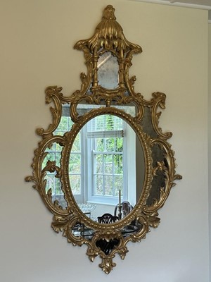 Lot 1190 - Chippendale style peripheral wall mirror