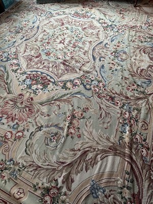 Lot 1198 - French Aubusson tapestry carpet, 430cm x 290cm