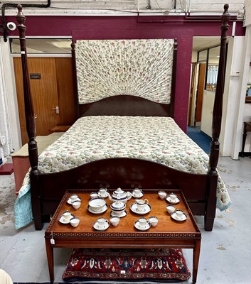 Lot 1202 - George III style mahogany four-poster bed