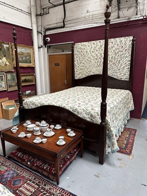 Lot 1202 - George III style mahogany four-poster bed