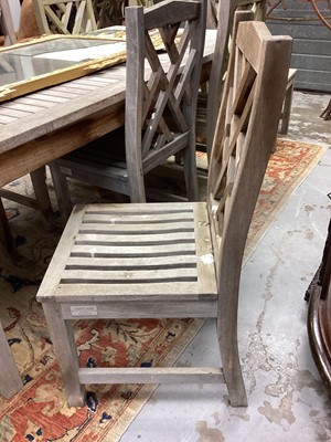 Lot 1218 - Teak set of garden dining furniture