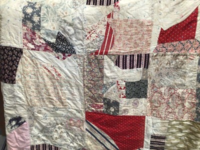 Lot 2131 - Vintage American patchwork quilt, from Monterey , Massachusetts, early 20th century.