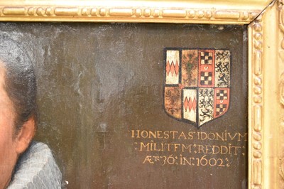 Lot 1235 - Early 17th century English School, oil on canvas laid onto an oak panel, portrait of a gentleman