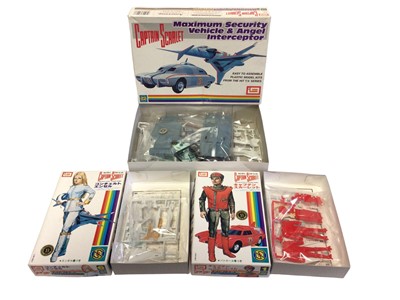 Lot 1933 - Imai  Captain Scarlet plastic models kits including Capatain Scarlet, Concerto Angel & Maximum Security Vehicle & Angel Interceptor,  Vivd Imaginations Captain Scarlett & the Mysterons Action Figur...