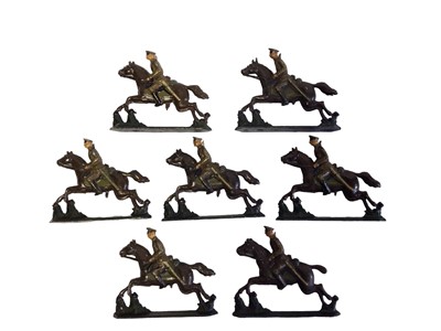 Lot 2015 - Flat painted diecast WWI British Army Cavalry (7)