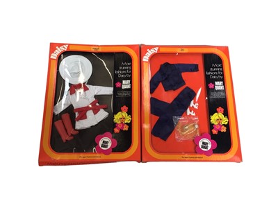 Lot 1952 - Mary Quant Daisy Doll outfits in original boxes including Puddleduck 65220, SleepyBye CL30/8, Signal 65120, Able Seaman 65118,Posh 65213 and Orange Sundae 65318.