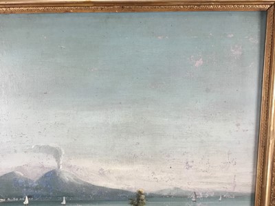 Lot 179 - Continental School, 19th century, pair of oils on canvas - Italian Lake Views, 50.5cm x 63.5cm, in gilt frames