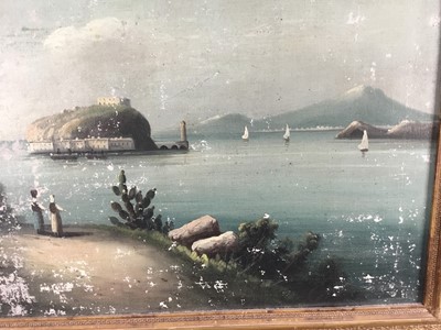 Lot 179 - Continental School, 19th century, pair of oils on canvas - Italian Lake Views, 50.5cm x 63.5cm, in gilt frames