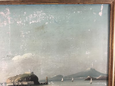 Lot 179 - Continental School, 19th century, pair of oils on canvas - Italian Lake Views, 50.5cm x 63.5cm, in gilt frames