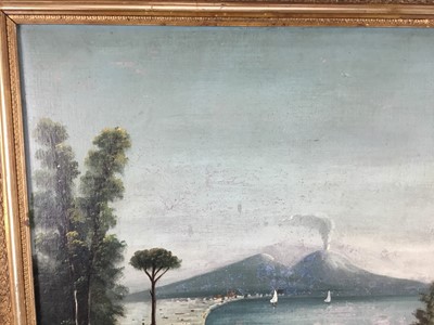 Lot 179 - Continental School, 19th century, pair of oils on canvas - Italian Lake Views, 50.5cm x 63.5cm, in gilt frames