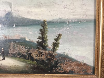 Lot 179 - Continental School, 19th century, pair of oils on canvas - Italian Lake Views, 50.5cm x 63.5cm, in gilt frames