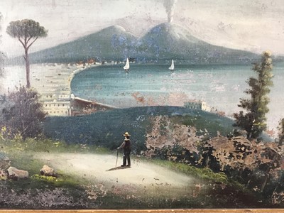 Lot 179 - Continental School, 19th century, pair of oils on canvas - Italian Lake Views, 50.5cm x 63.5cm, in gilt frames