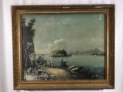 Lot 179 - Continental School, 19th century, pair of oils on canvas - Italian Lake Views, 50.5cm x 63.5cm, in gilt frames