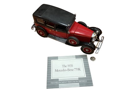 Lot 1941 - Franklin Mint models 1:24 scale 1936 Bugatti Atalante, 1954 Mercedes Benz 300 SL, 1932 Ford Convertible Sedan Bonnie & Clyde edition, 1934 Packard V12 Lebanon, 1936 Mercedes Benz 500K, 1936 Ford De...